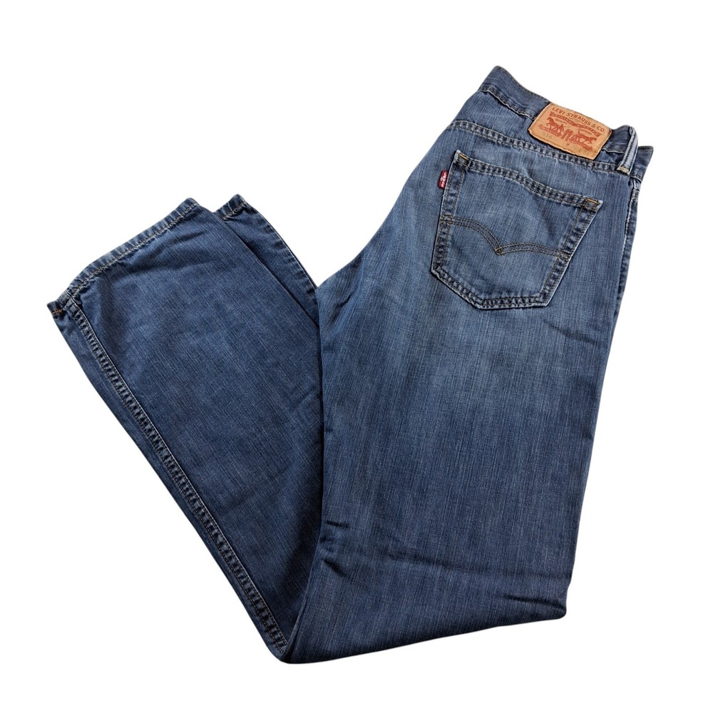 Levi's 514 Straight Leg Jeans Mens 32x34 Blue‎ Classic Denim 100% Cotton